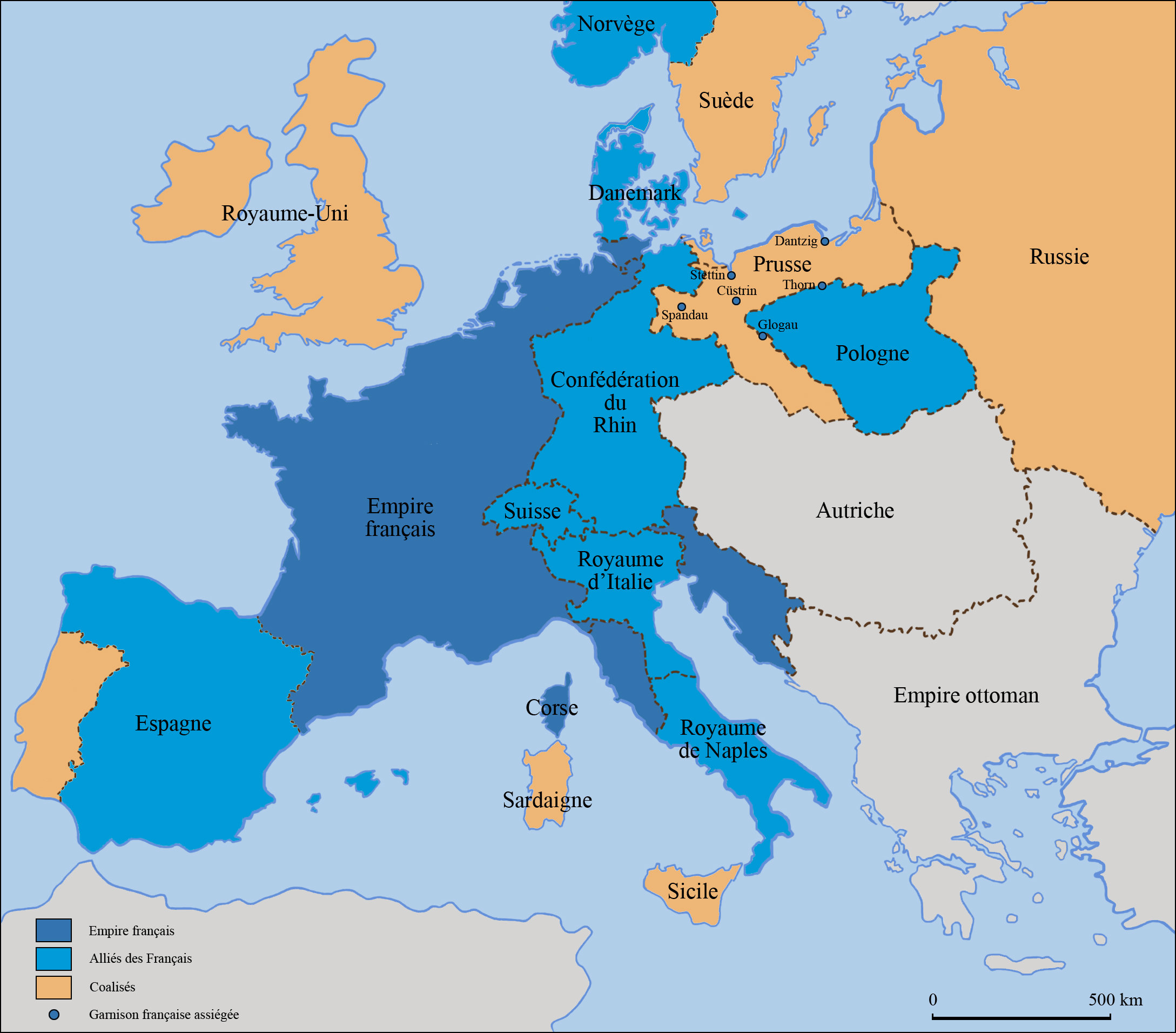 La situation en Europe en 1813 Chemins de mémoire